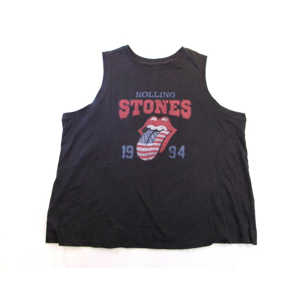 Life Clothing Co Rolling Stones 1994 Voodoo‎ Lounge Muscle Tank Top Black 1X